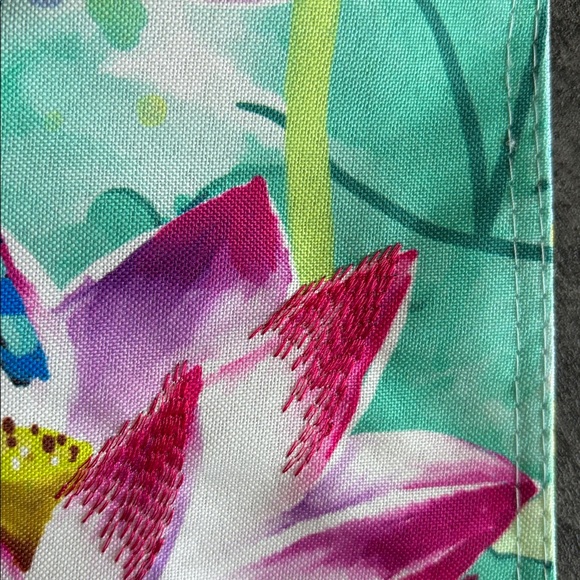 NWT - Evergreen appliqué Garden Flag - Dragonfly with Lotus flower - Picture 4 of 5